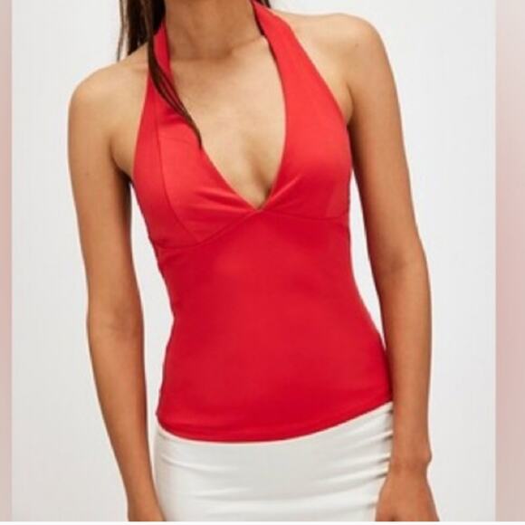 Free People Intimately FP NEW Have It Your Way Halter Cami RED XS - Picture 8 of 12